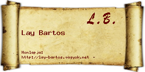Lay Bartos névjegykártya